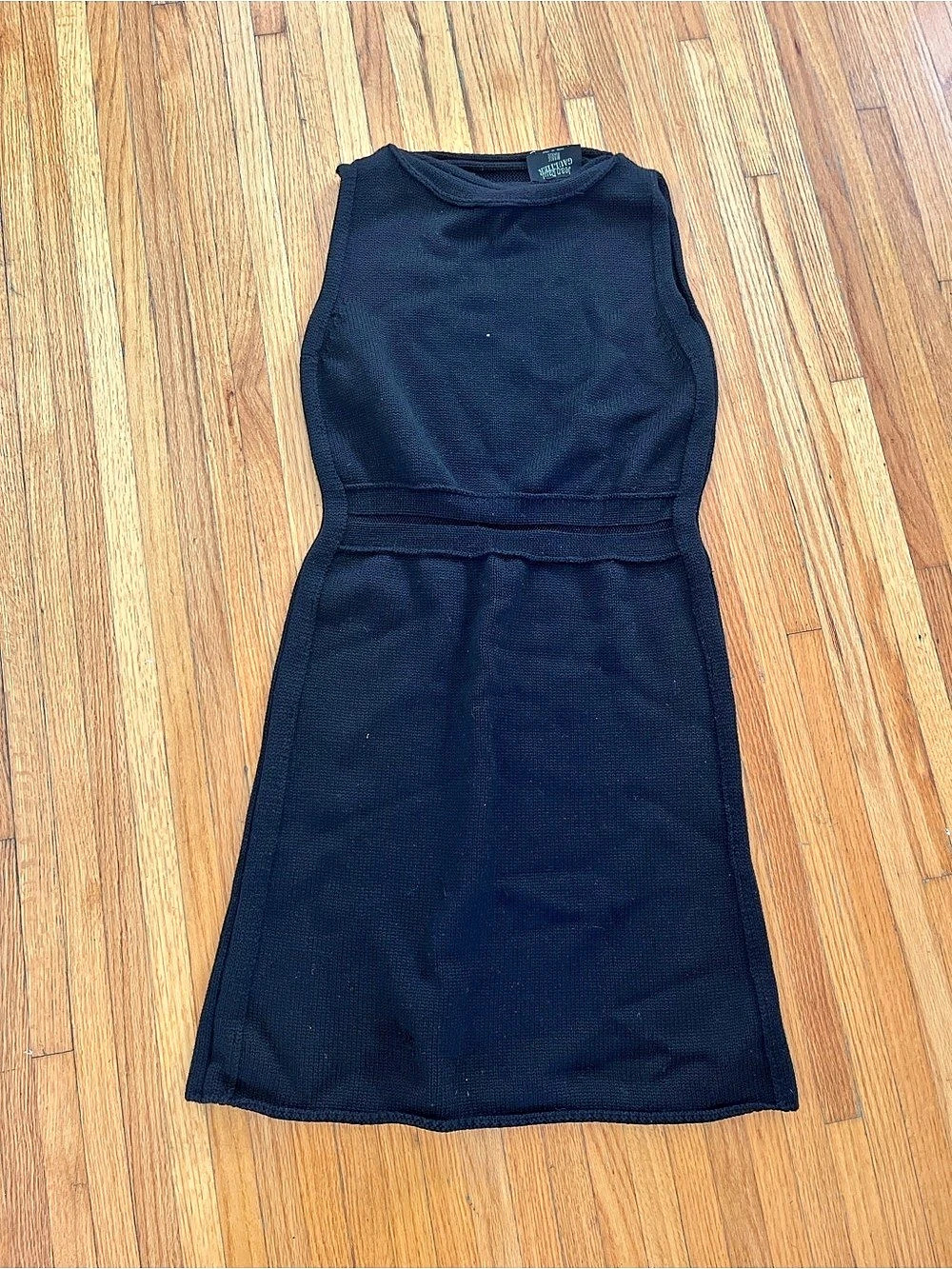 Jean Paul Gaultier Maille Black Sleeveless Knit Dress